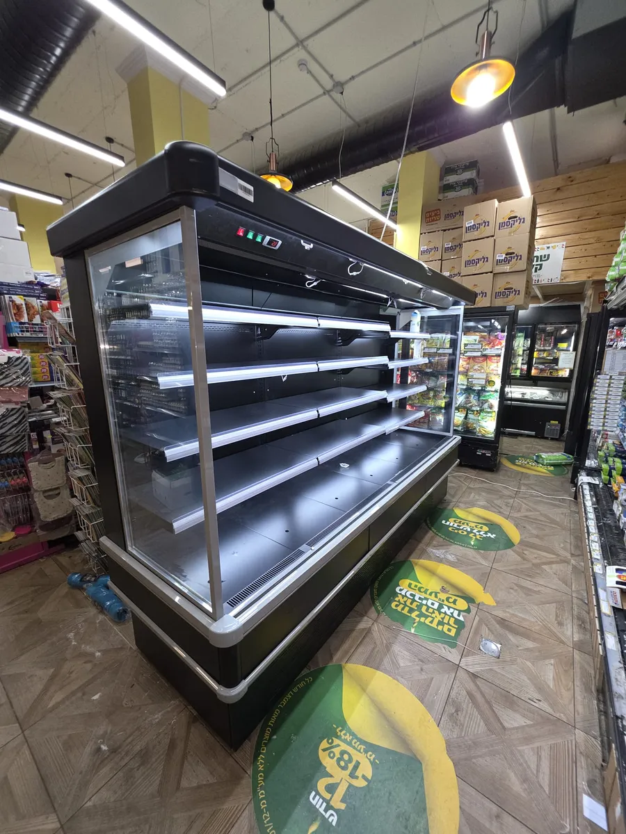 Commercial refrigerated display units at an active site